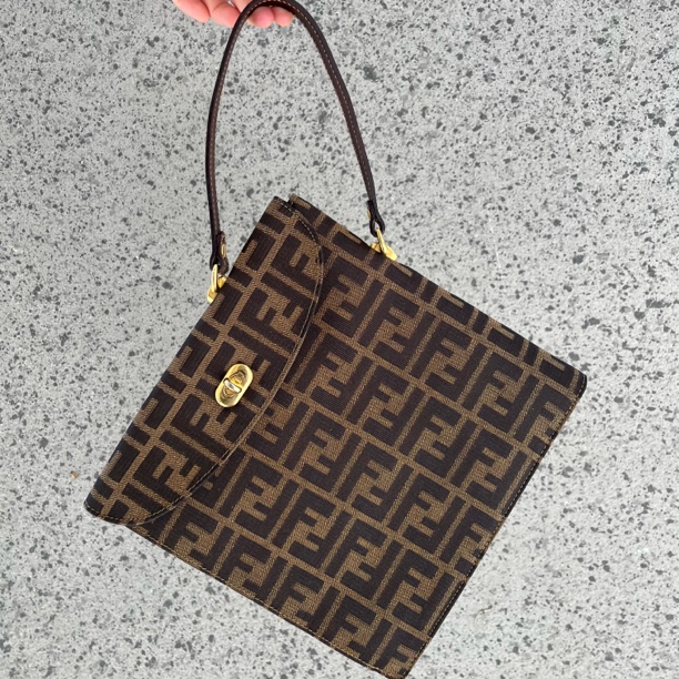 95新 FENDI/芬迪 芬迪老花方形手提包