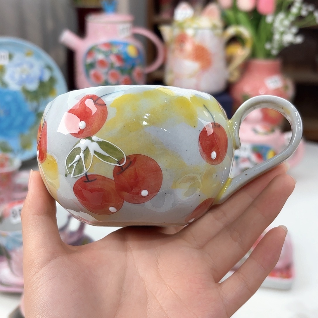 景德镇手绘高温釉下彩陶瓷茶具