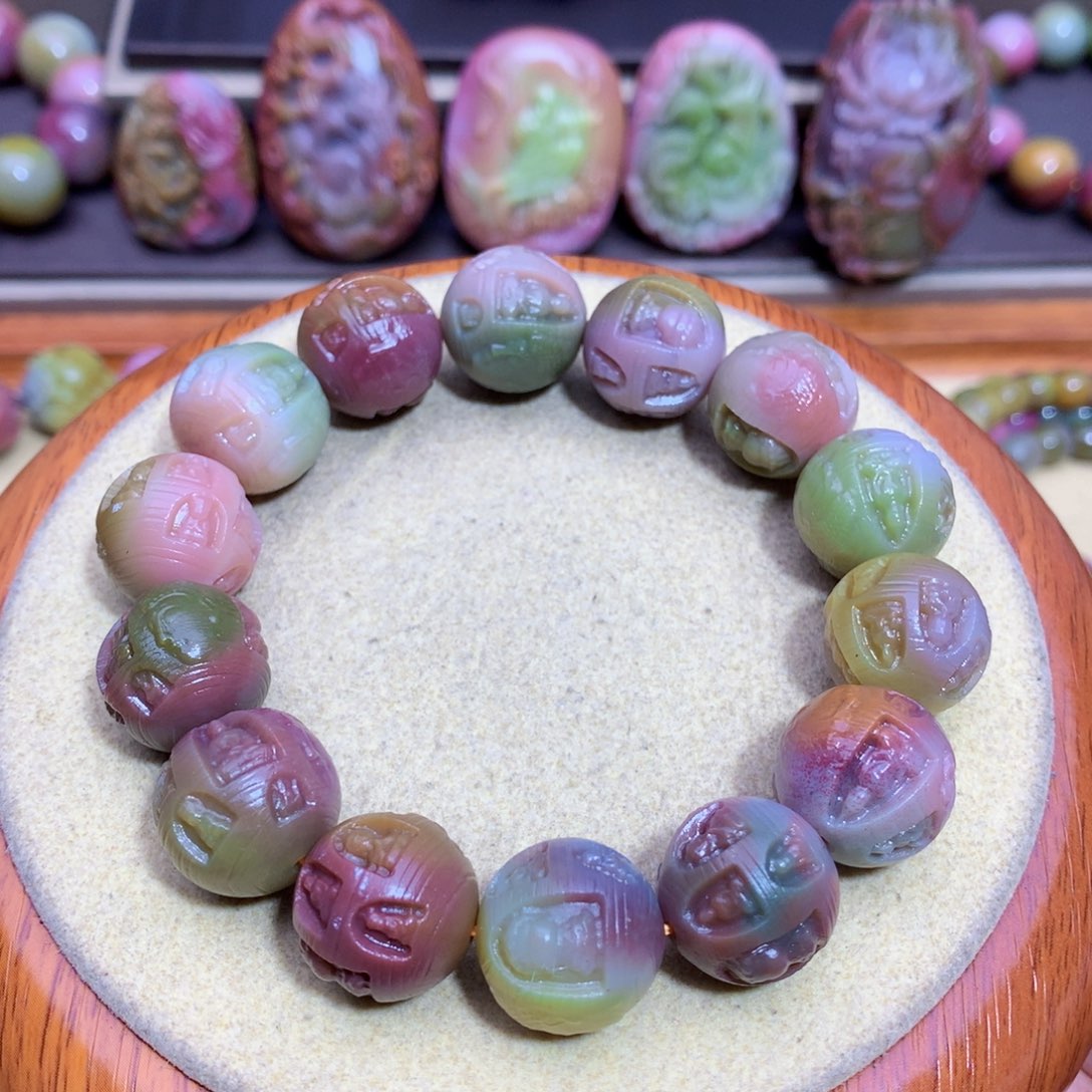 玛瑙手链未镶嵌盐源