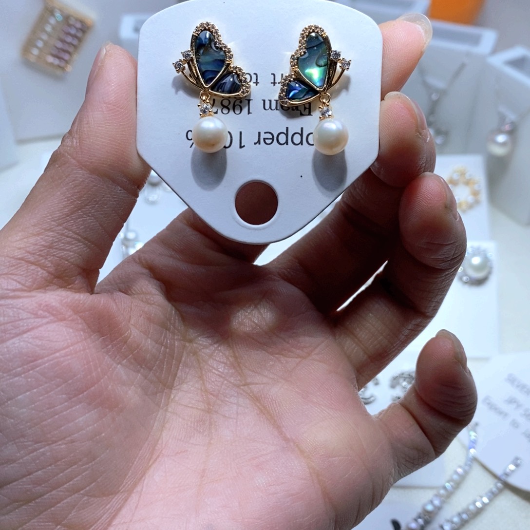 淡水珍珠耳坠未镶嵌