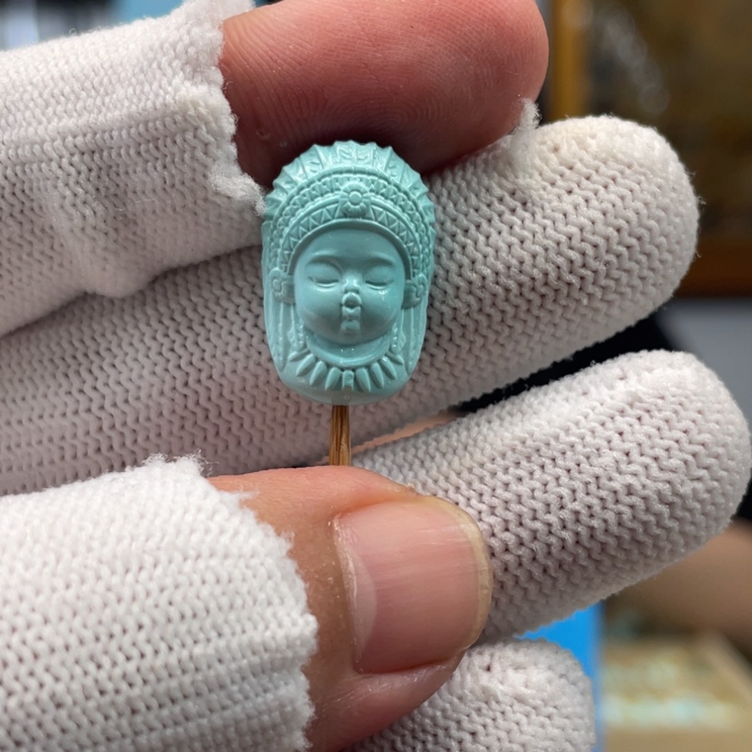 绿松石未镶嵌挂件