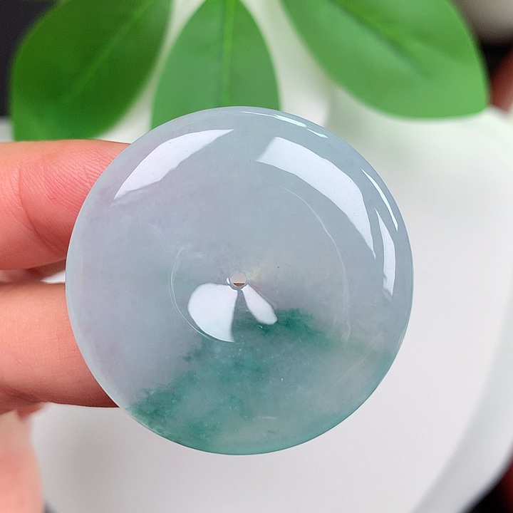 颈饰未镶嵌翡翠平安扣 35.3x5.5mm