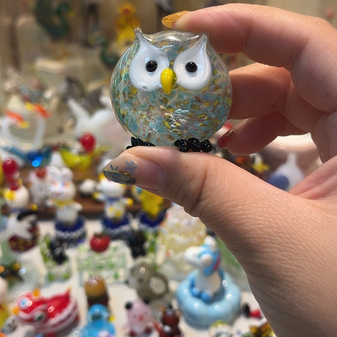 手工艺品琉璃猫头鹰