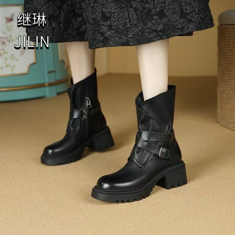 肥仔严选  788-1  真皮马丁靴时尚百搭皮靴子