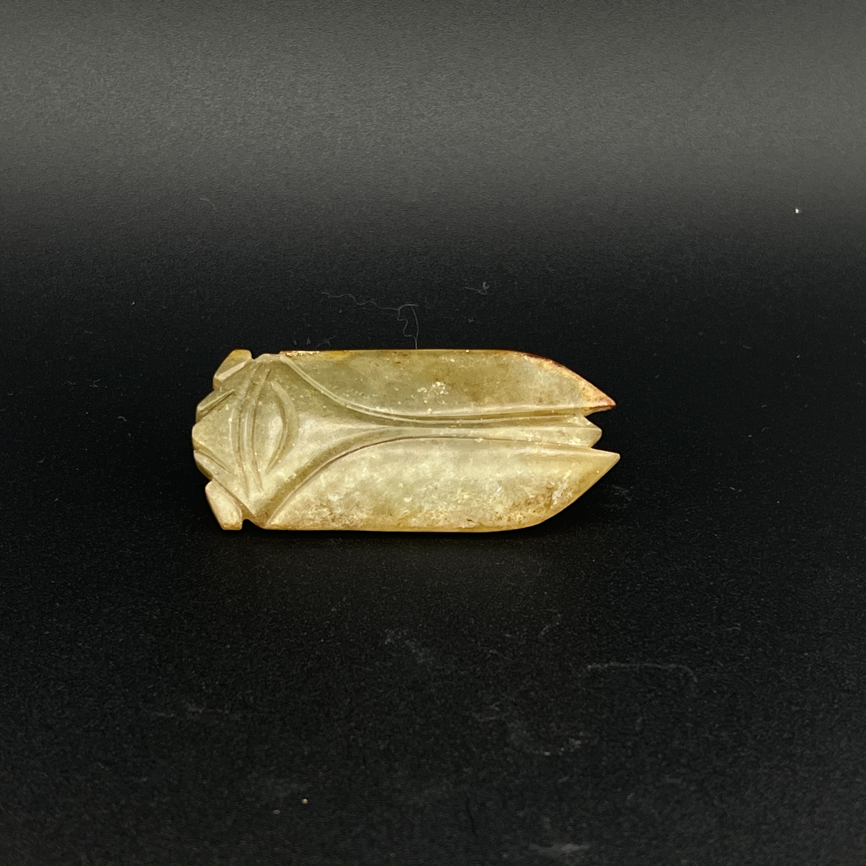 "明代和田玉蝉/ DL037037/ 古玩/收藏/德州文物"