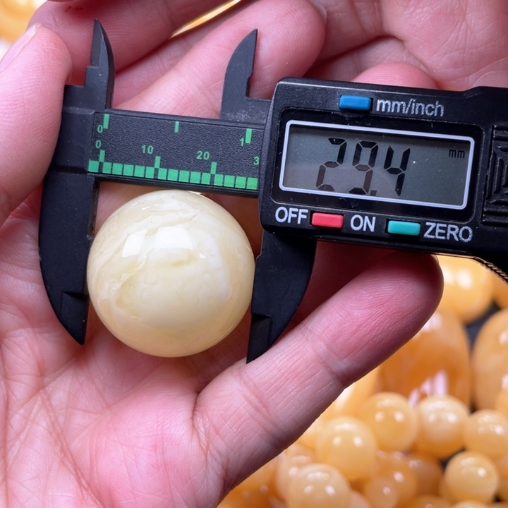 蜜蜡裸石未镶嵌蜜蜡转运珠