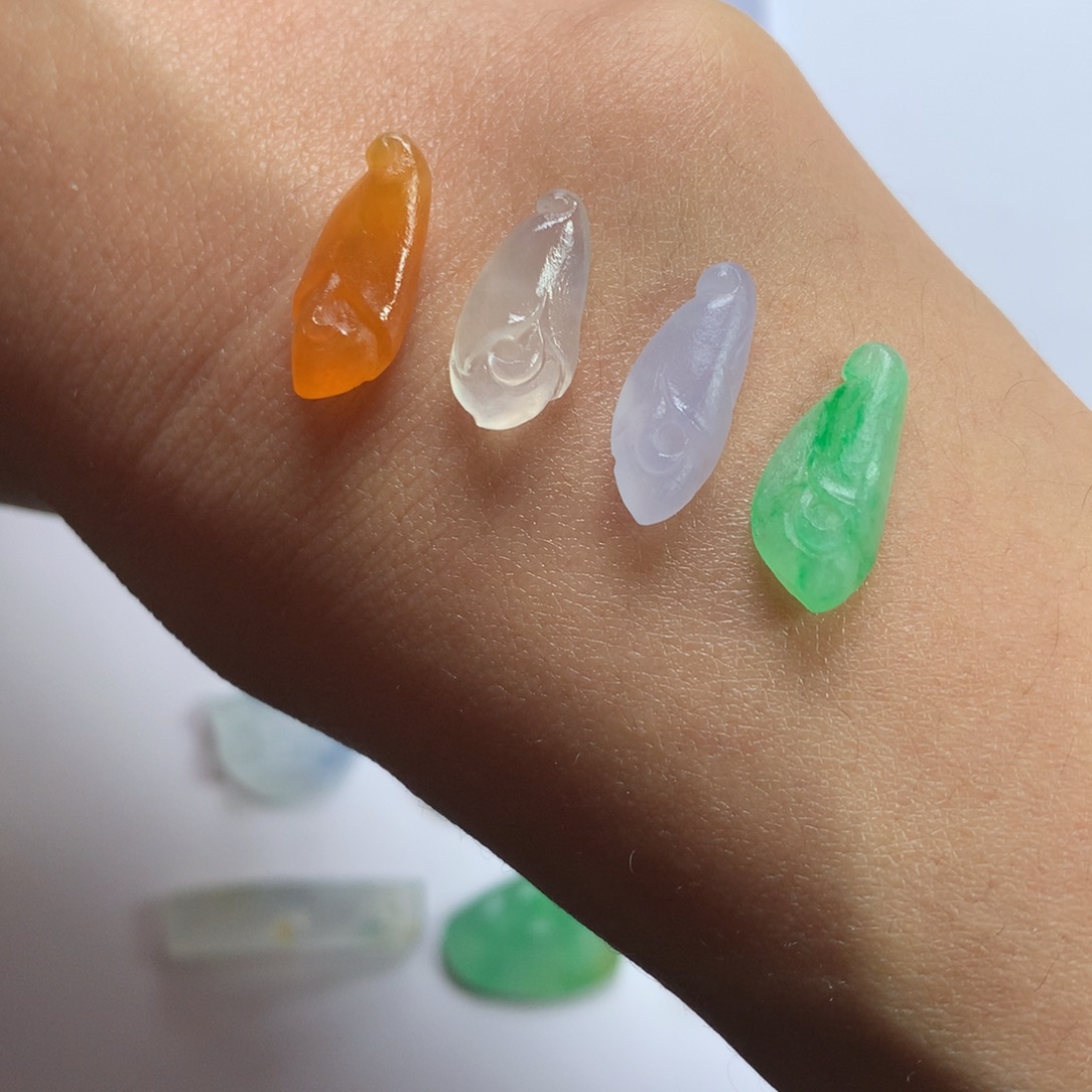 定制翡翠未镶嵌缅甸翡翠A货玉兰花