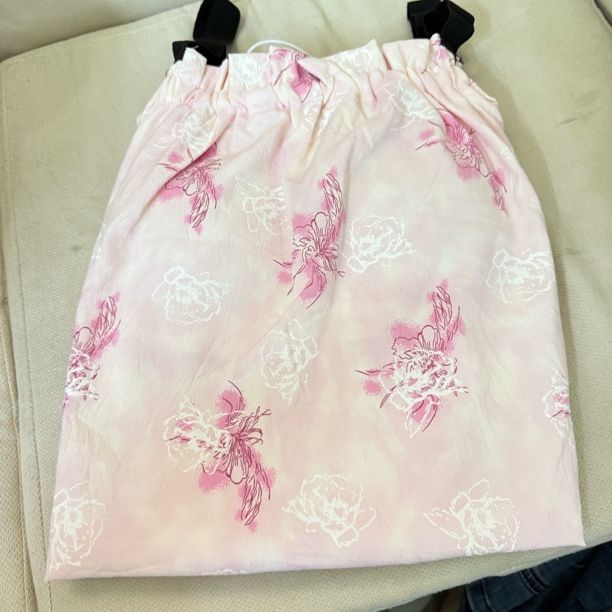 44-背心式粉色渐变带胸垫睡裙