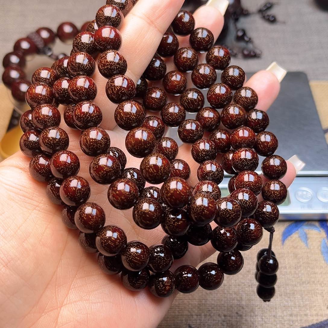 檀香紫檀（小叶紫檀）1.0 108颗爆星