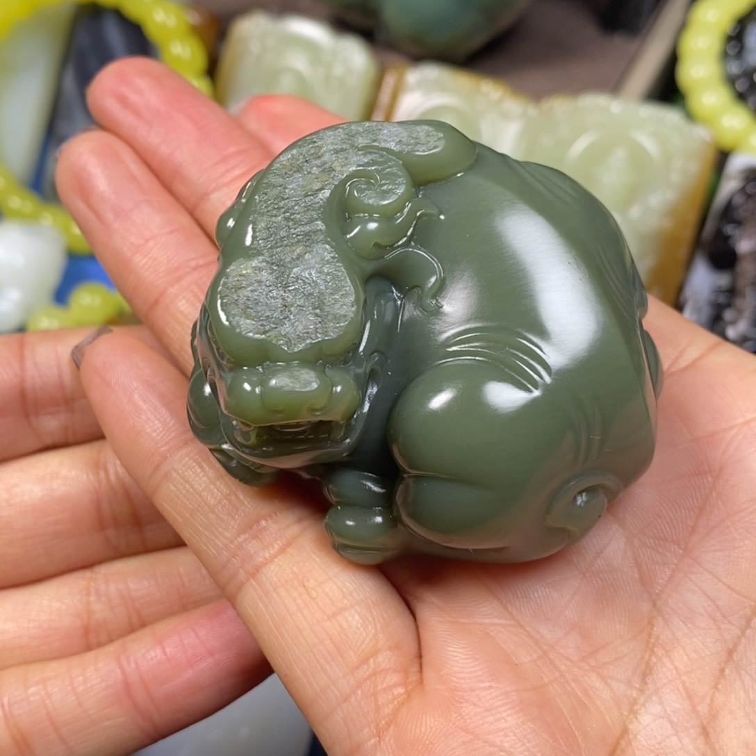 和田玉把件未镶嵌闲*