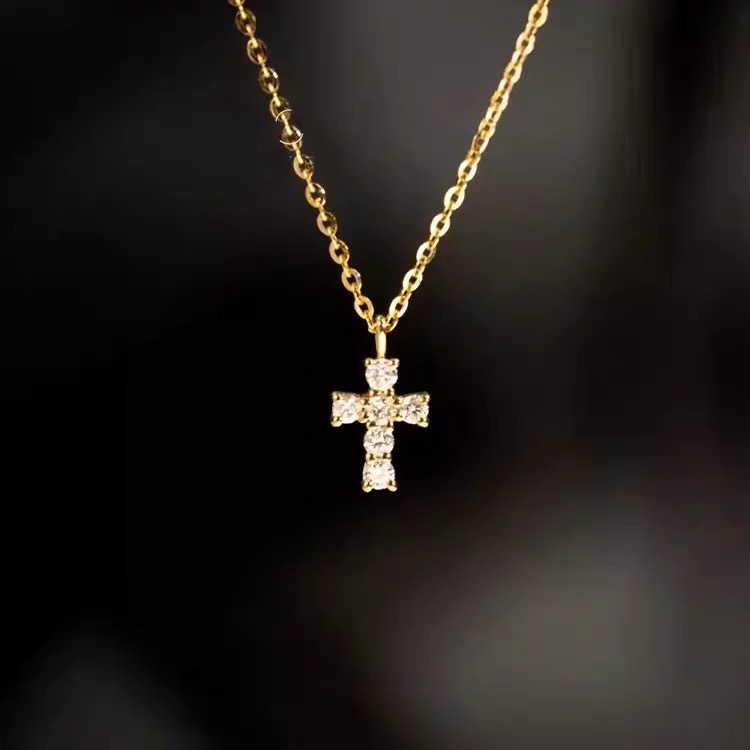 CERO【十字架吊坠】18k金经典气质十字架钻石吊坠(不含链)KK00206