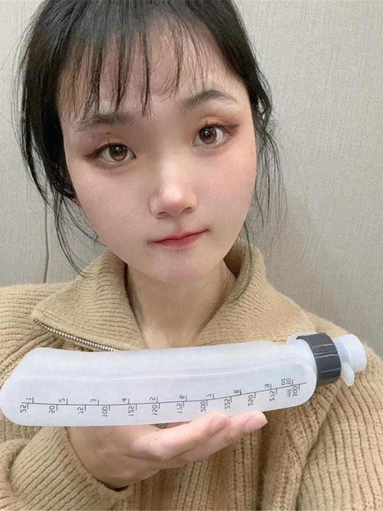 健身户外网红创意潮流大容量便携式防漏弧形运动水壶腰包抗摔