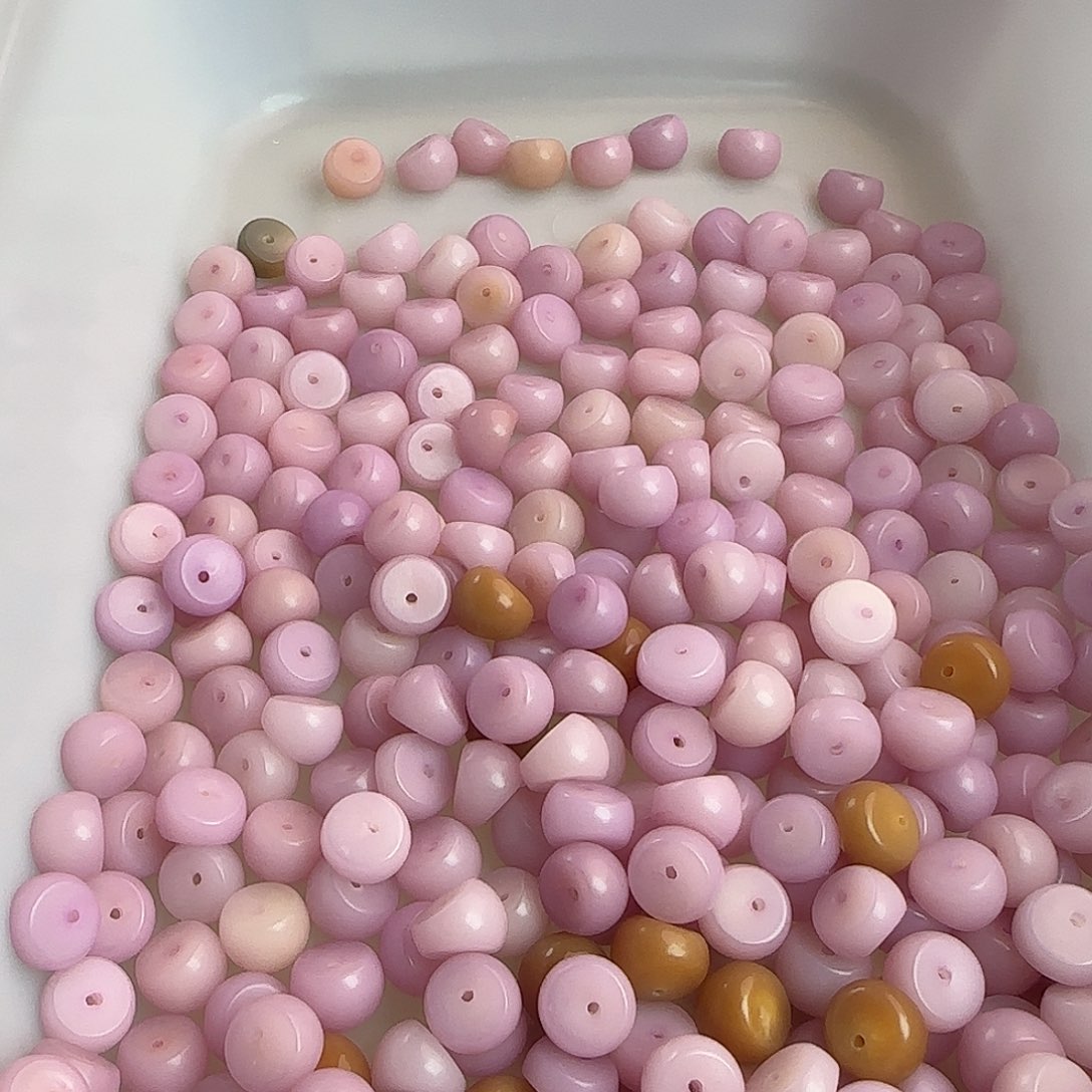菩提根/象牙果手串微瑕卡13香芋紫蒜瓣70颗