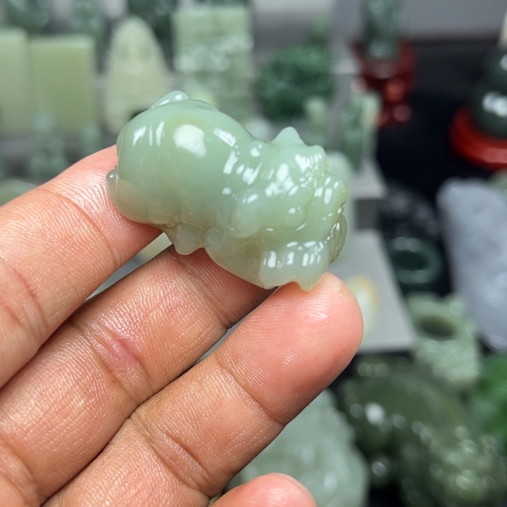 和田玉挂件未镶嵌雪***猫