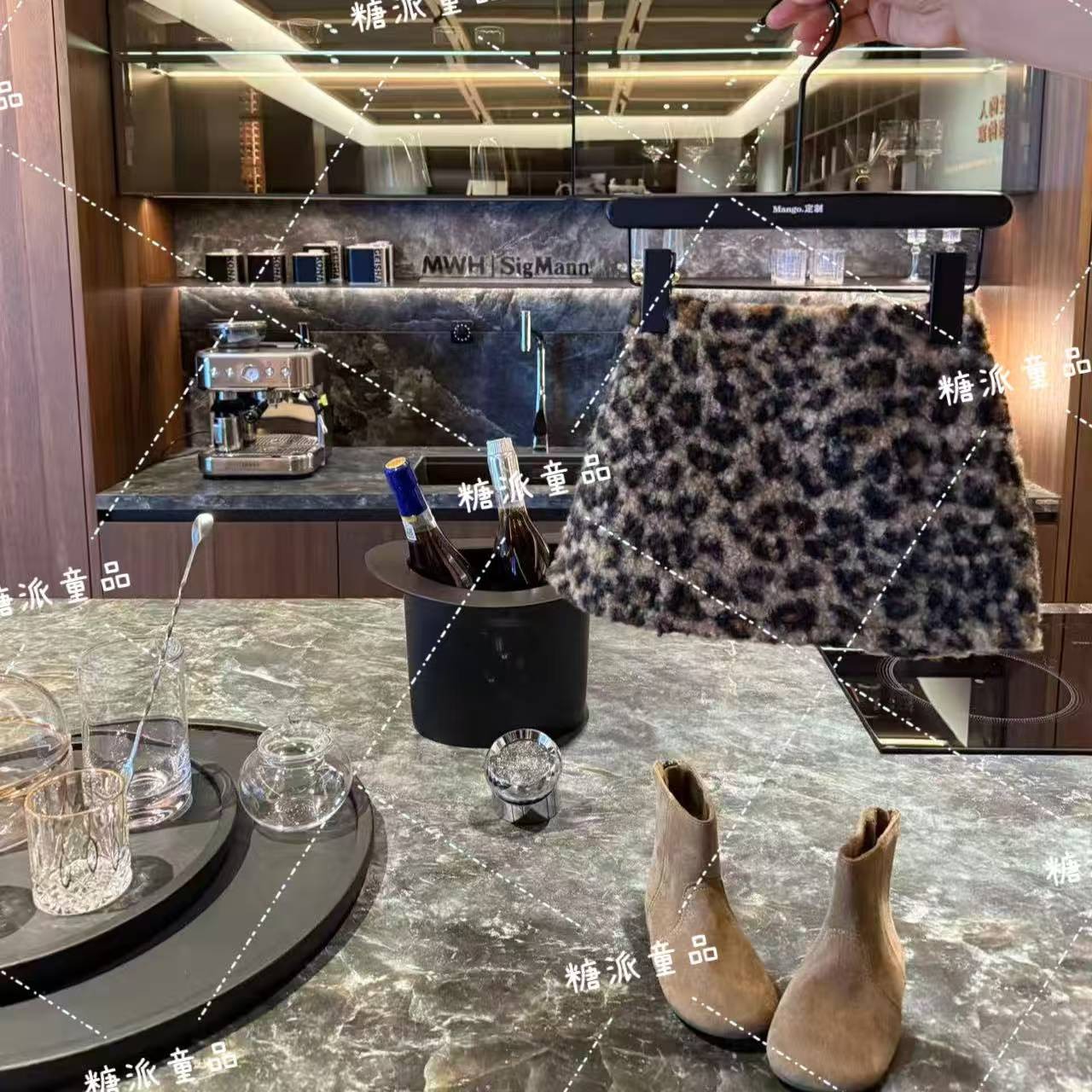 【单独一件短裙】4415升级版型来咯！豹纹小卷毛毛A字版半身短裙