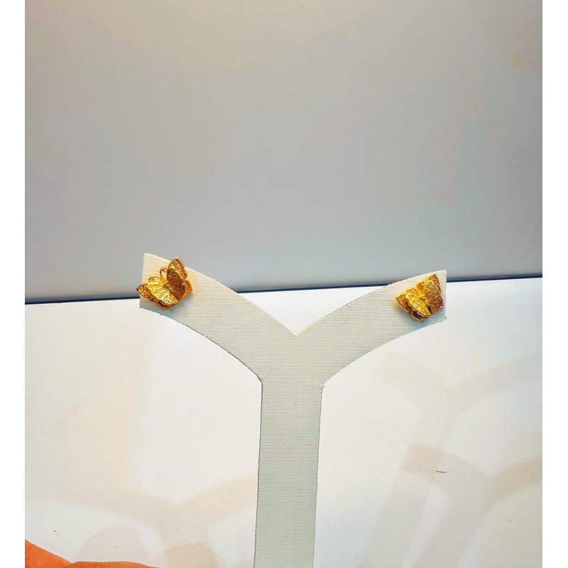 耳饰 C03E023古法蝴蝶耳钉多样性发货