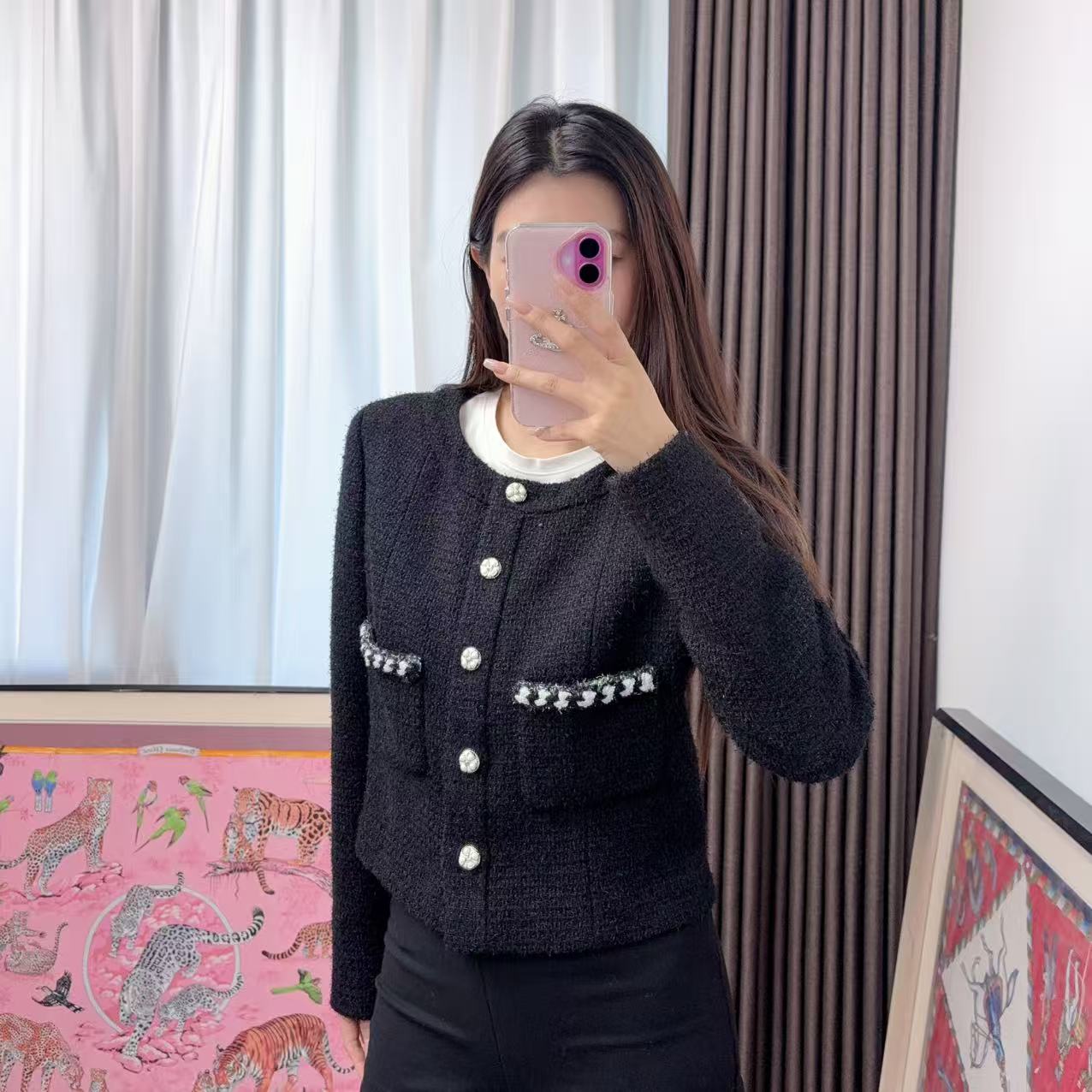 95新 Chanel/香奈儿 麦殿/24P山茶花粗花呢外套/251209SCTVP08