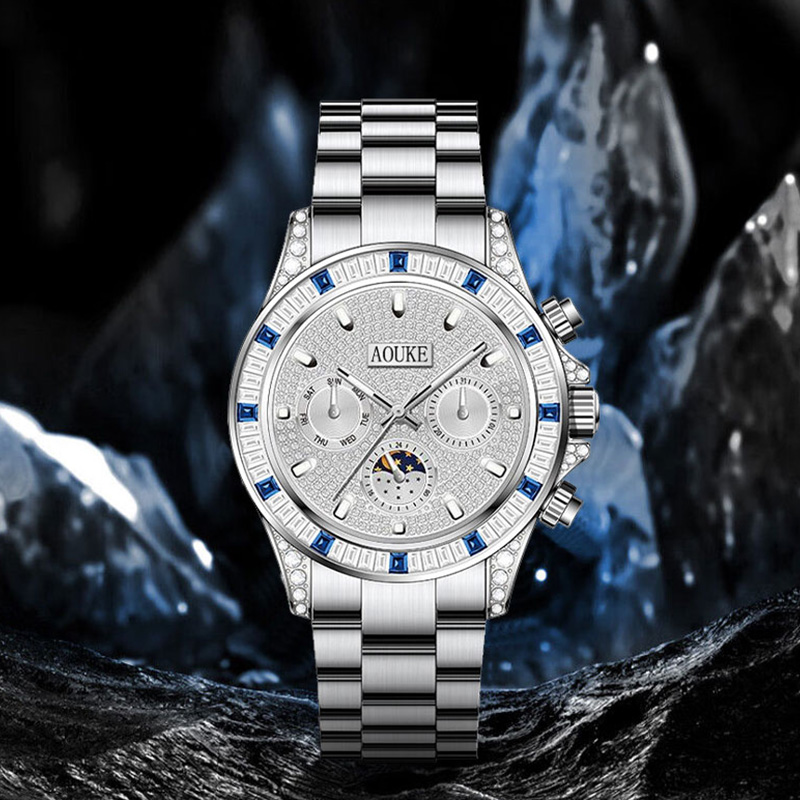 新款冰蓝迪系列高档百搭机械男士腕表kk7500