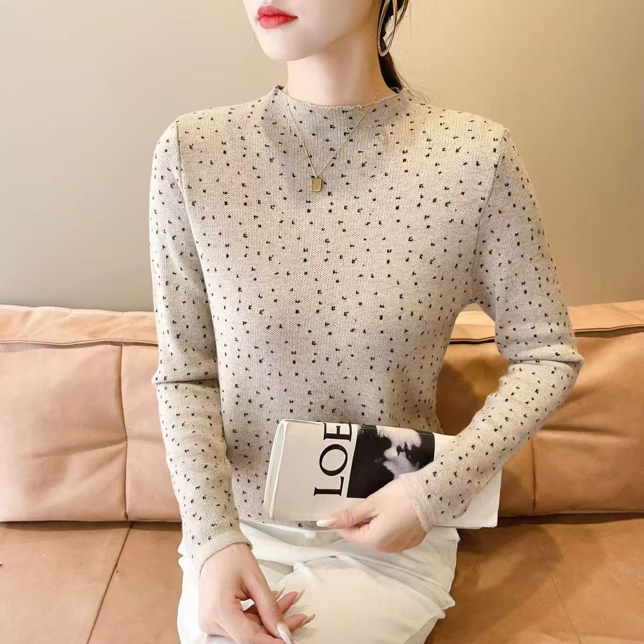 星空毛衣女款2025新款秋冬爆款显瘦洋气冬季加厚打底衫针织内搭