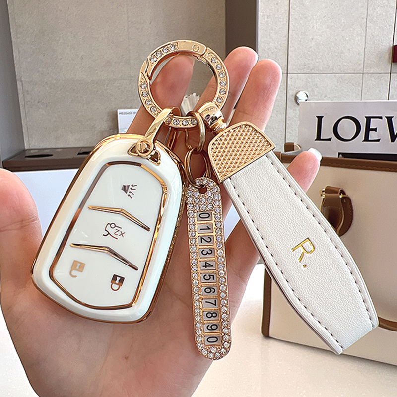 皮带套装适用凯迪拉克汽车钥匙套xt5ct5包xt4扣壳SRXCT6ATSLCTSXT