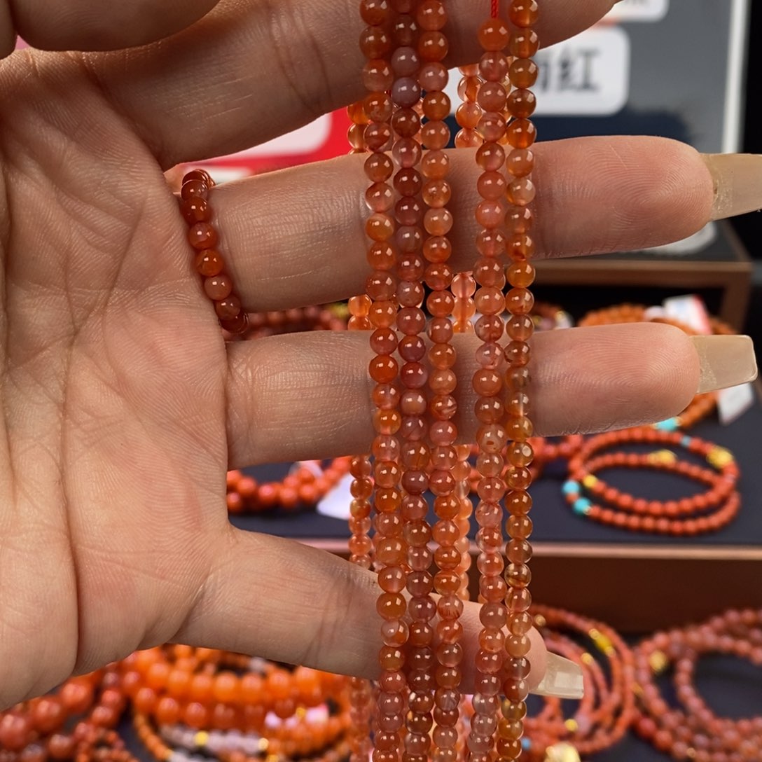 南红玛瑙未镶嵌手链