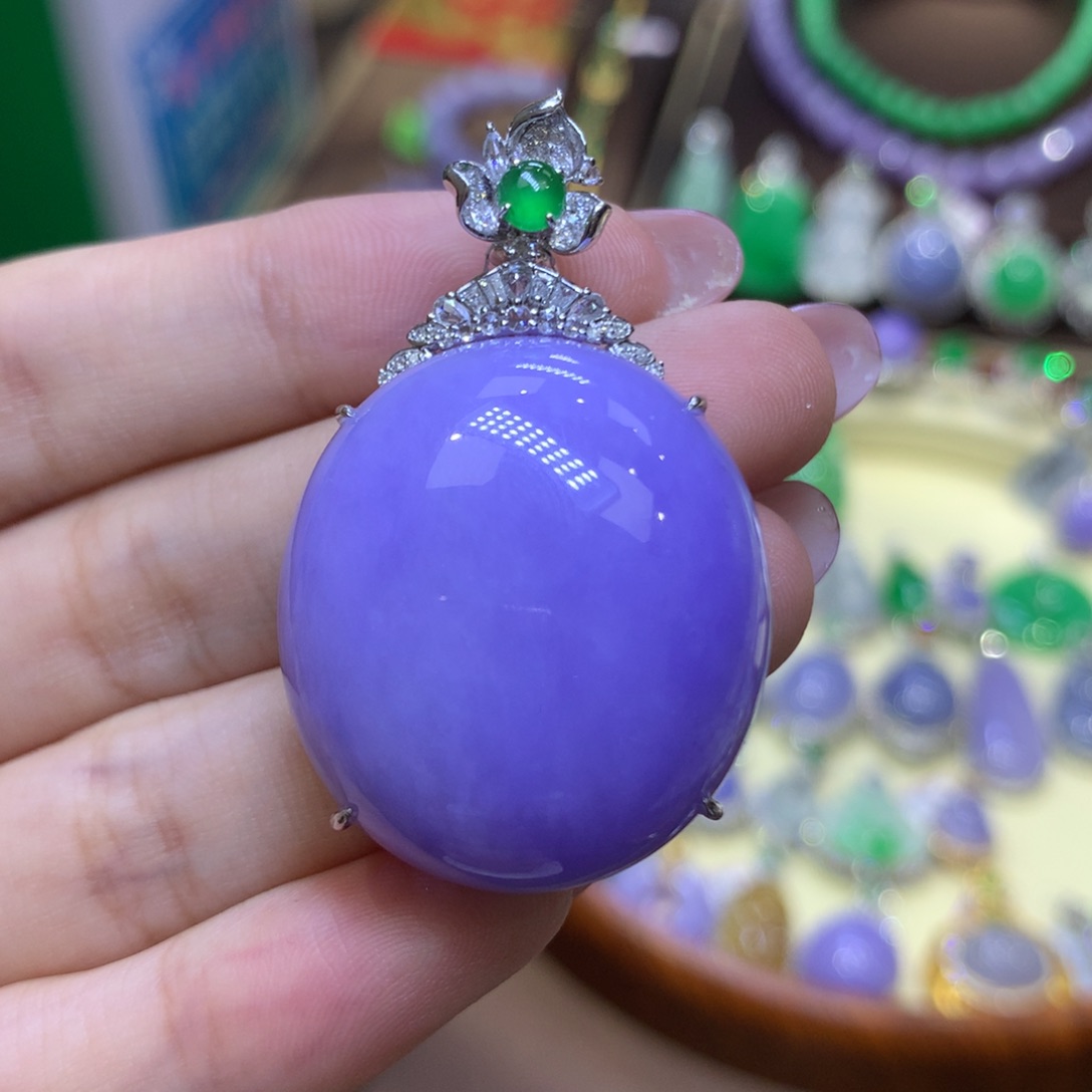 【闪购商品】翡翠18K金镶嵌颈饰翡翠