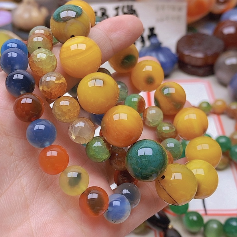 【闪购商品】未镶嵌玛瑙/玉髓珠宝半成品珠****修