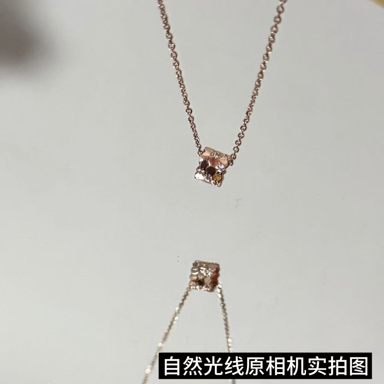 钛钢项链 蜂窝项链百搭小众轻奢项链