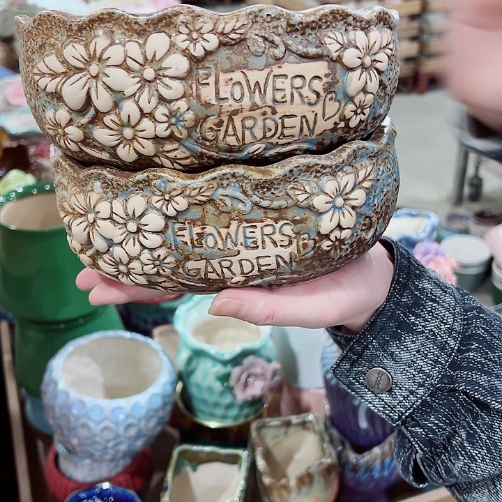 有孔，凑单福利满10元发货陶瓷多肉花盆！