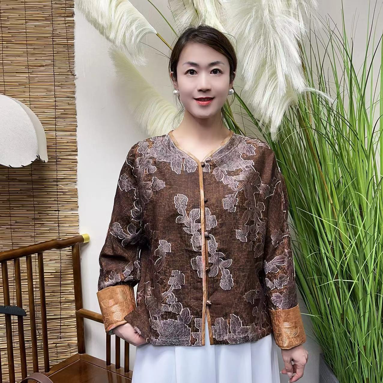 【佳鑫香云纱】桑蚕丝时尚女款美衣百搭高级一手货源CHH-24070