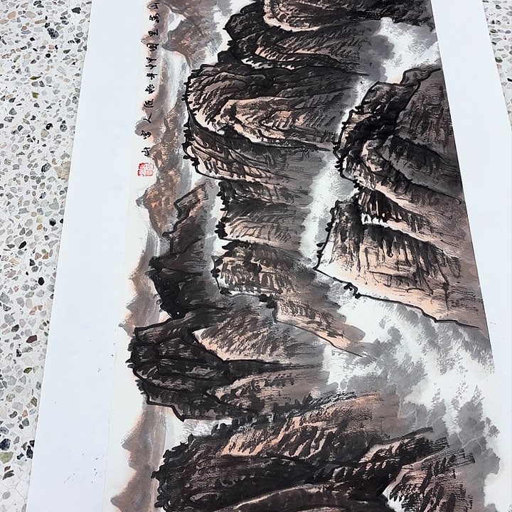 国画孙立芳老先生国际展览原作