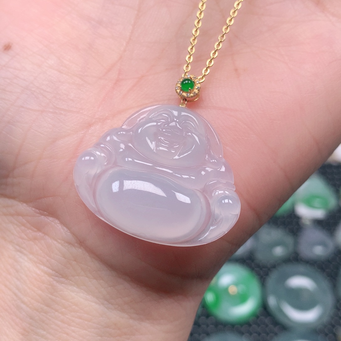 【闪购商品】翡翠吊坠(不含链)18K金镶嵌