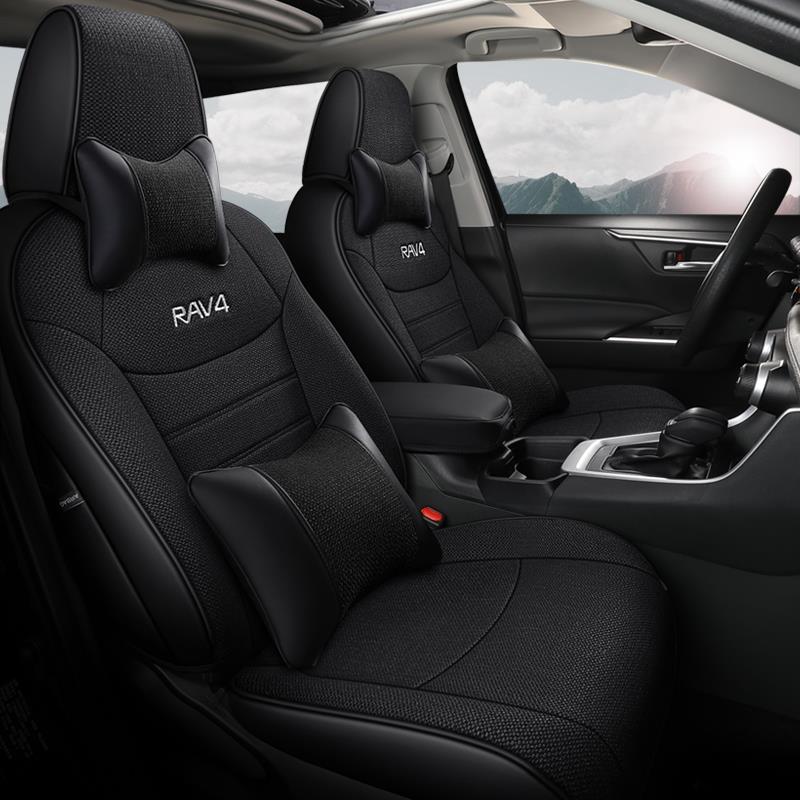 丰田RAV4荣放亚麻汽车座椅套rav4新老款四季通用专用全包四季坐垫