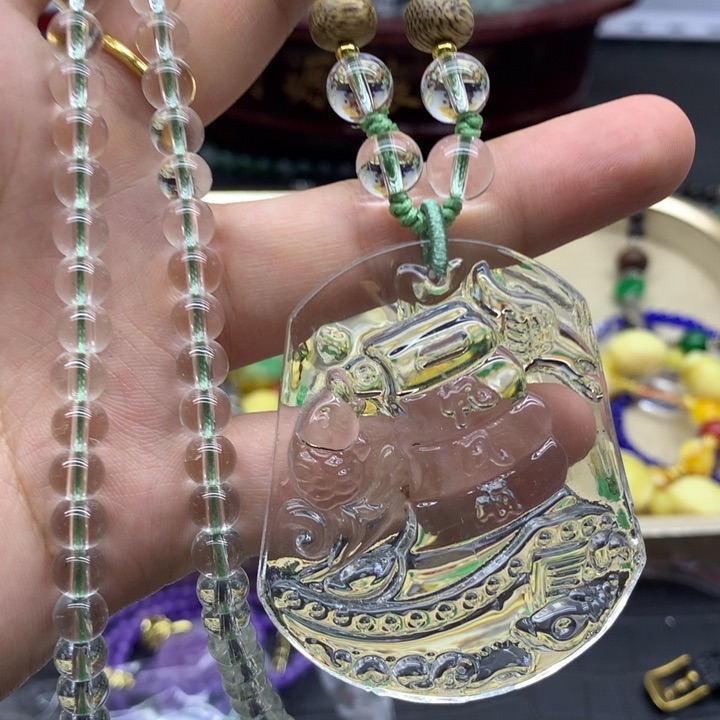 银S925镶嵌颈饰水晶吊坠