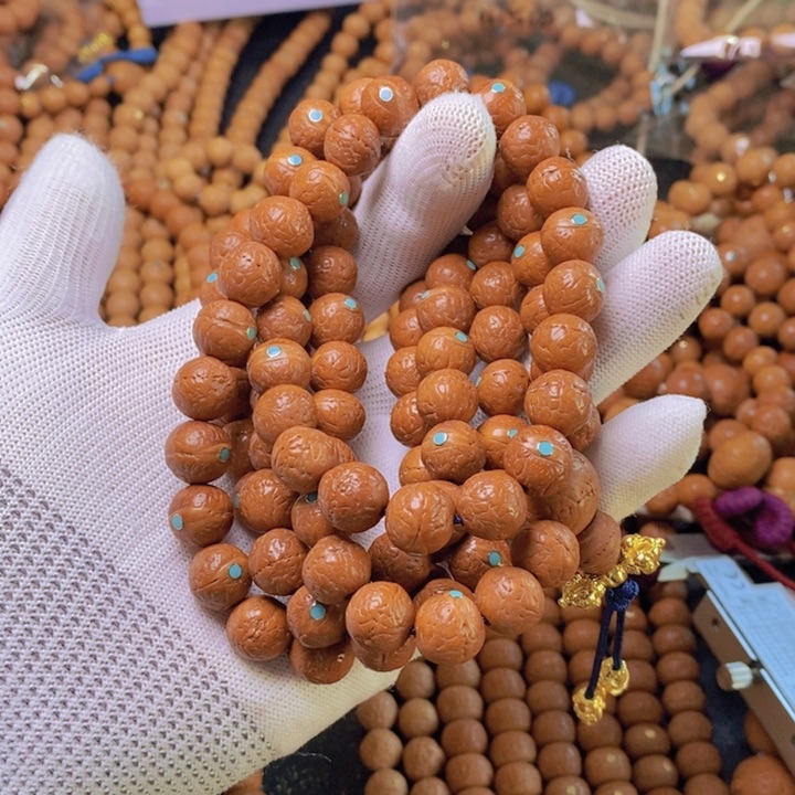 凤眼菩提手串偶***品尼泊尔