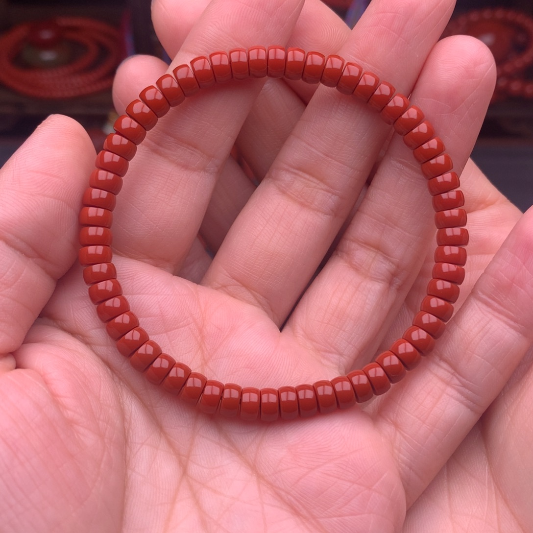 南红玛瑙未镶嵌药片手串5