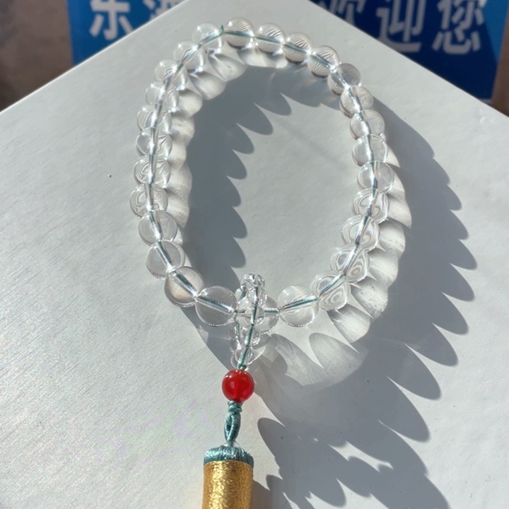 水晶手串未镶嵌天然白水晶手持