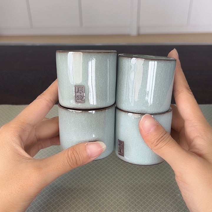 龙泉云间青瓷小米茶器