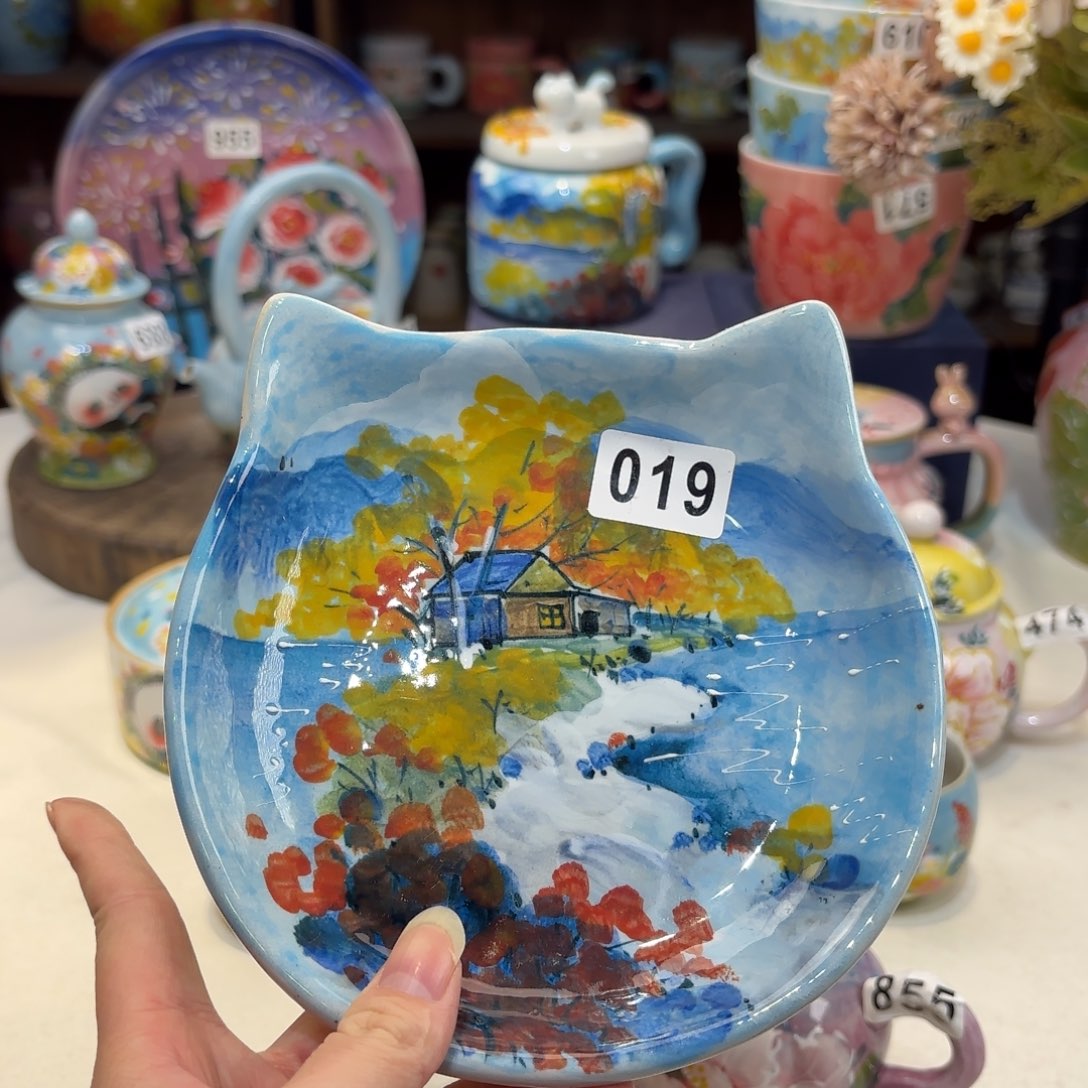 景德镇手绘高温釉下彩陶瓷茶具