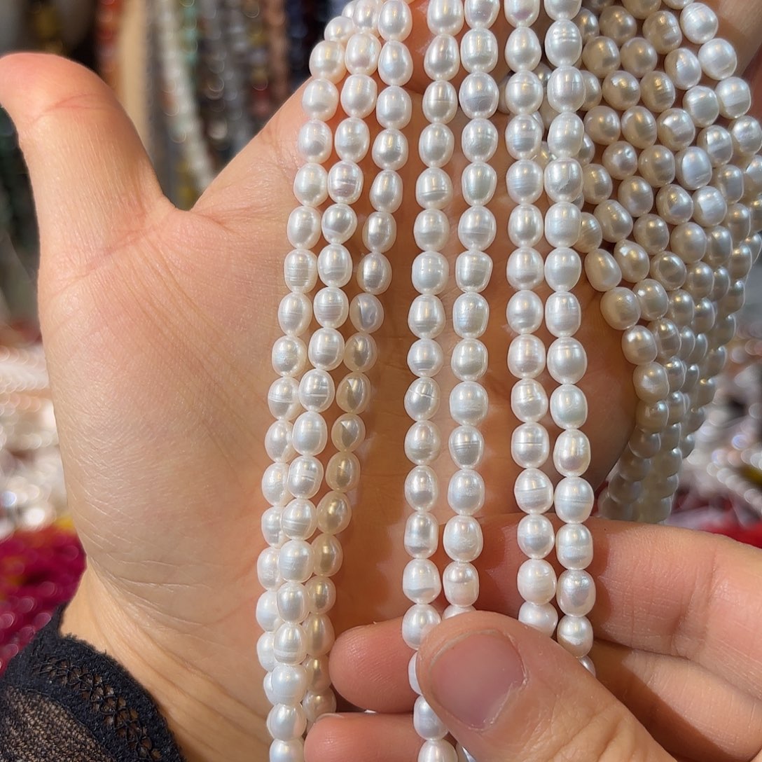 玛瑙/玉髓未镶嵌珠宝半成品珍珠卡5-6一条