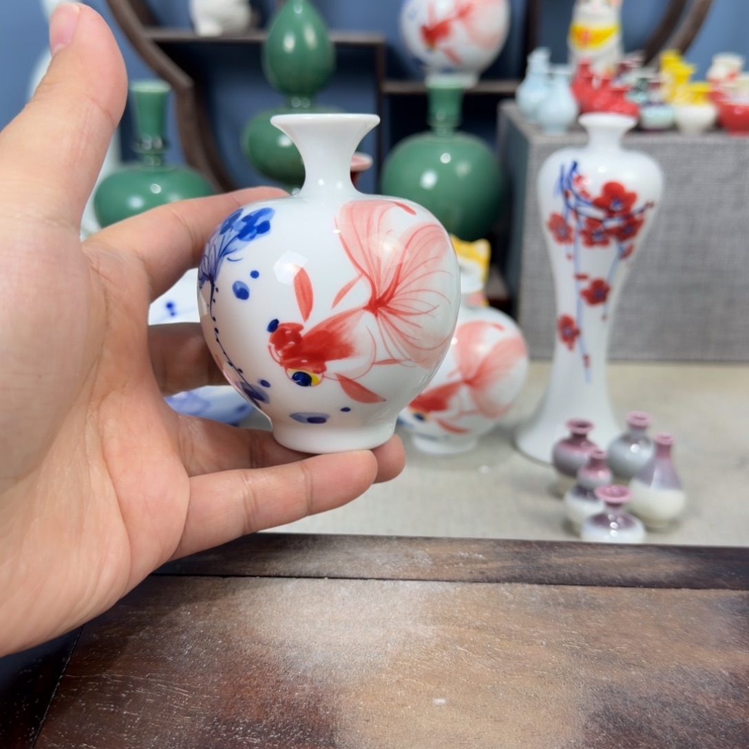 陶瓷手工小花器摆件