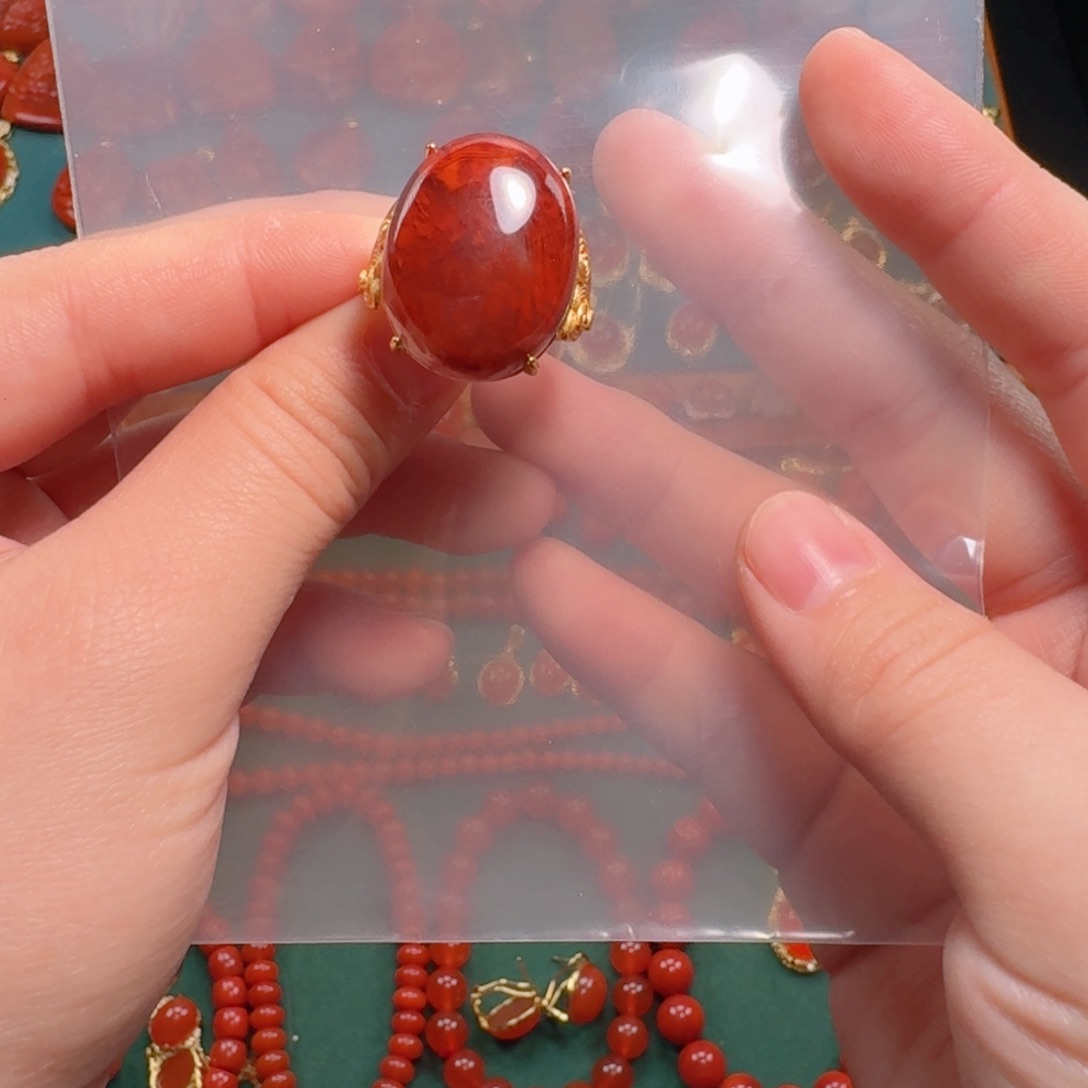 南红玛瑙南红银S925镶嵌