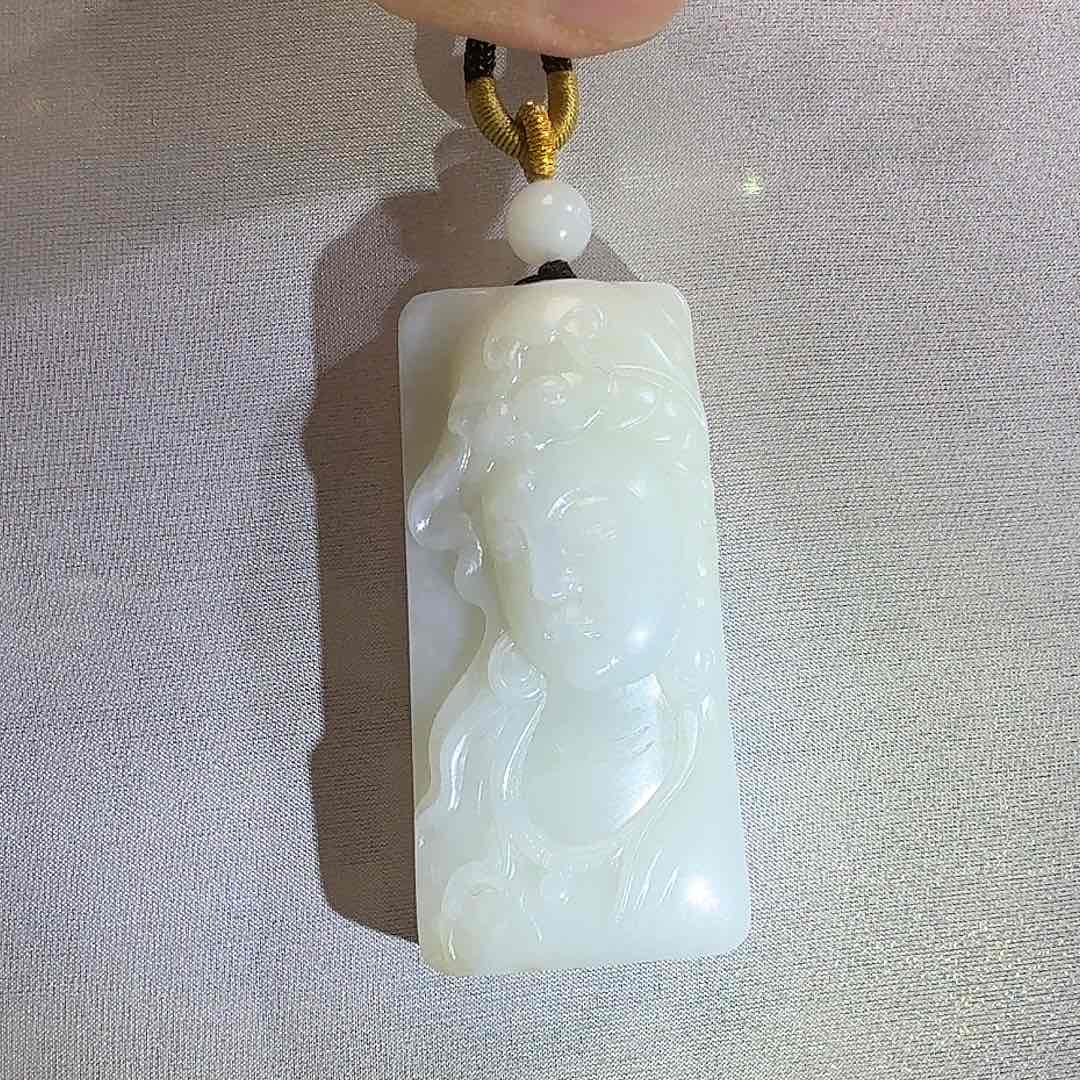 和田玉颈饰未镶嵌米达大师59g