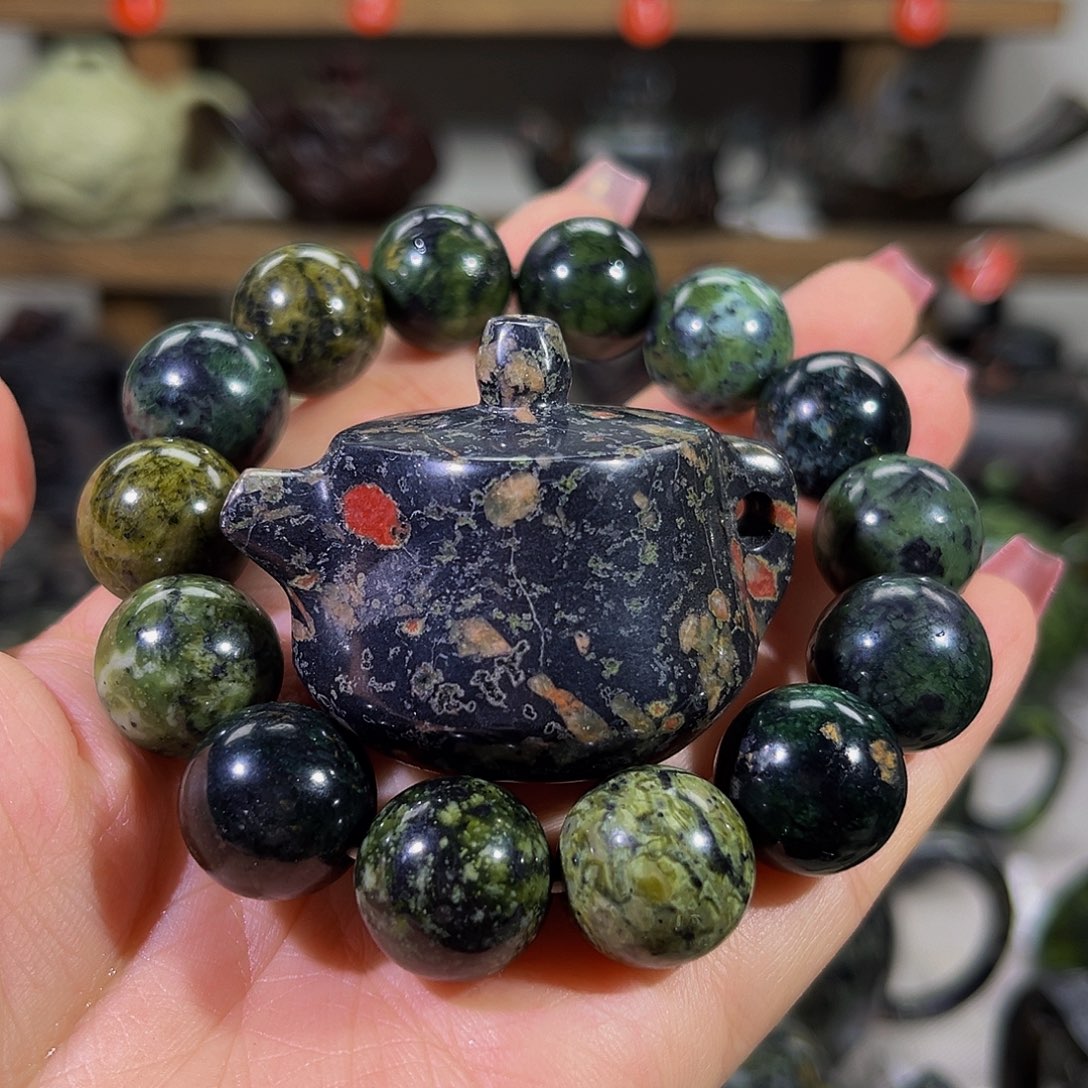 梅花玉把把壶藏玉组合