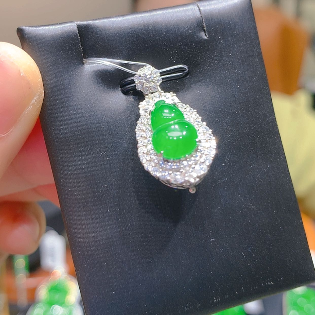 【闪购商品】翡翠银S925镶嵌颈饰5柒姐