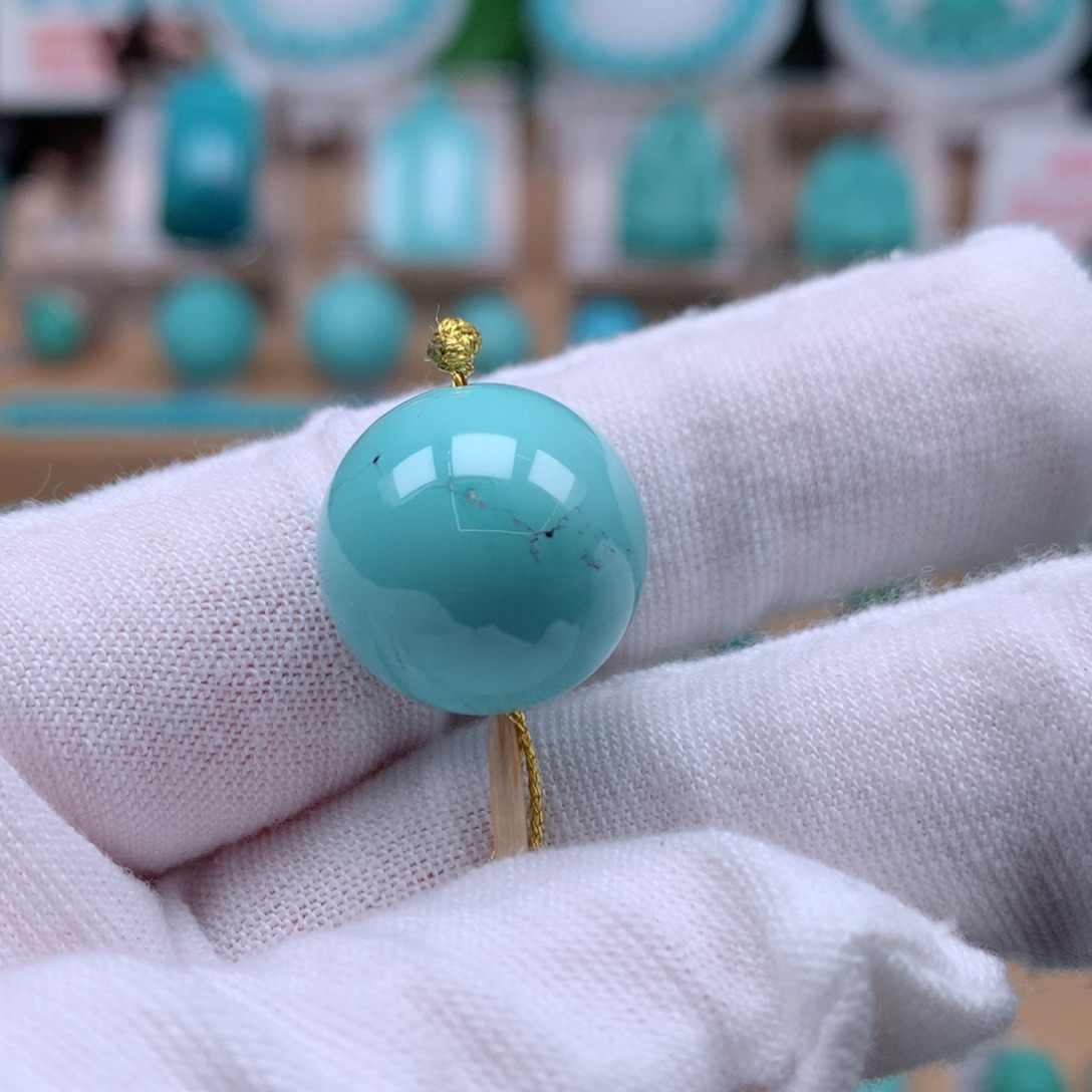 绿松石未镶嵌珠宝奇石17.1mm