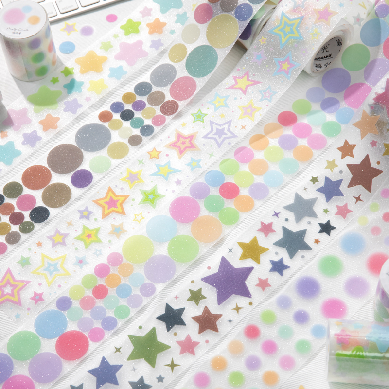 暮光 星点日常·云系列PET闪砂模切胶带  6款