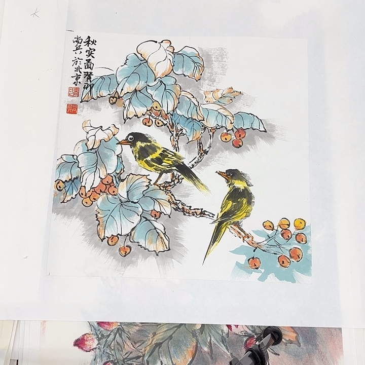 国画花鸟等多种鸟类和动物