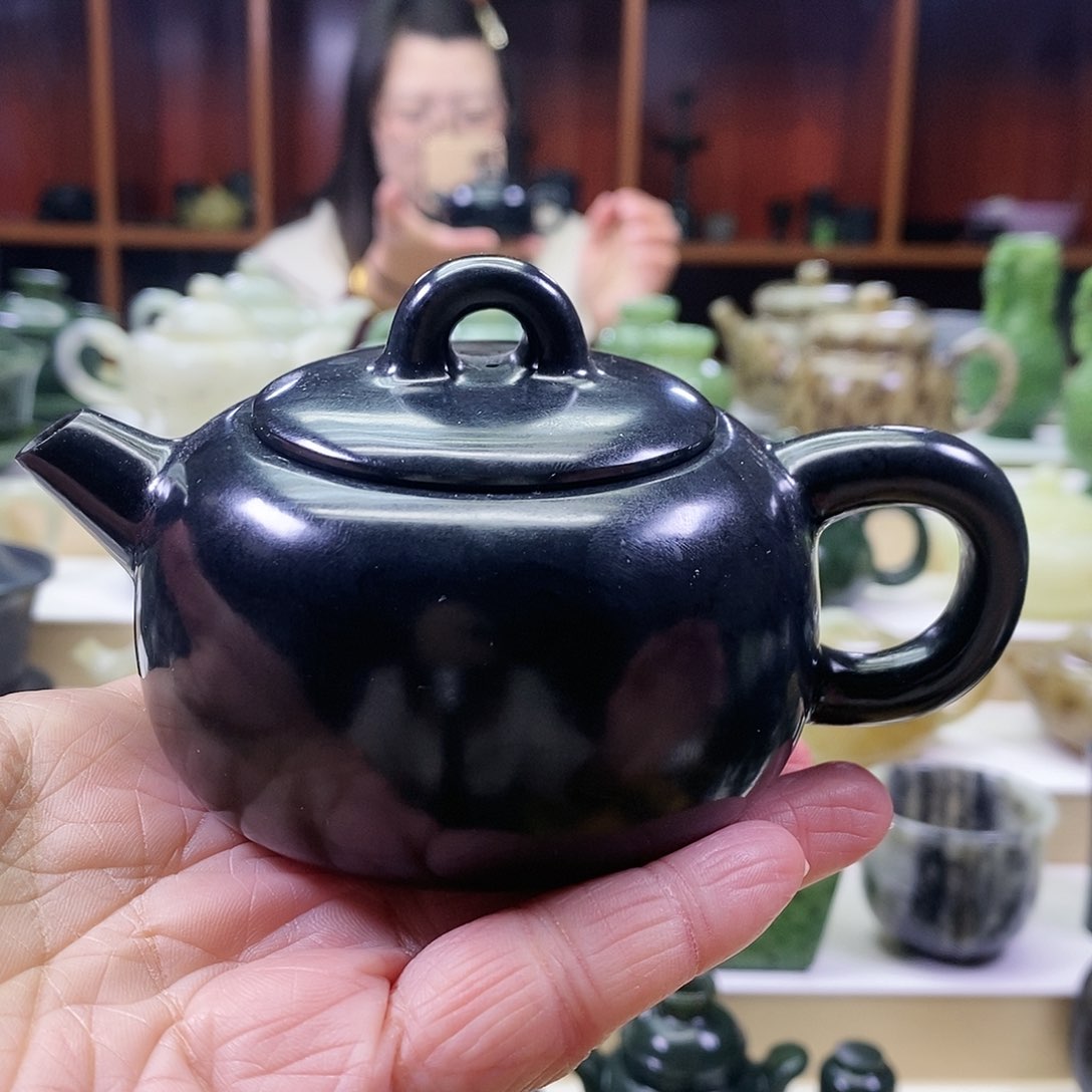 和田玉茶壶未镶嵌180ml