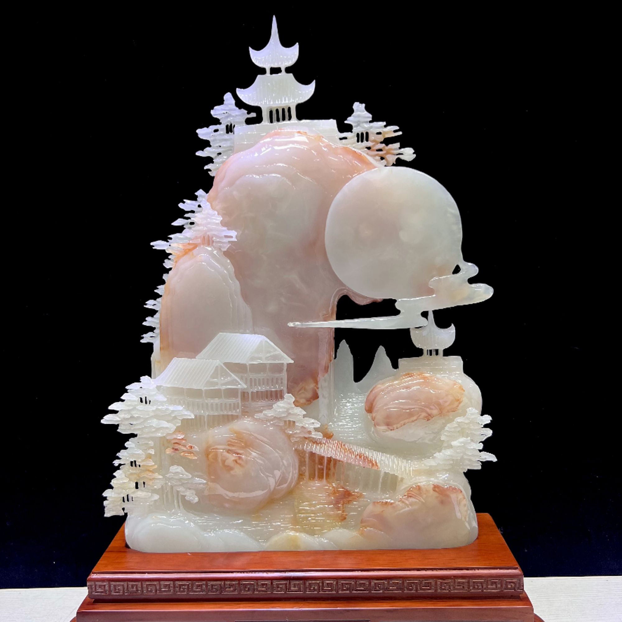 《江山如画》天然家居装饰品乔迁开业公司办公室客厅工艺品送礼